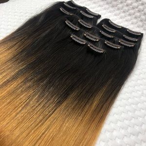 15 inch Clip-ins Human Hair Extensions